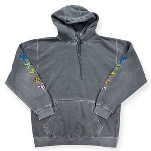 Grateful Dead Dancing Bears Hoodie Men's Large Washed Gray Fleece Lane Seven 7